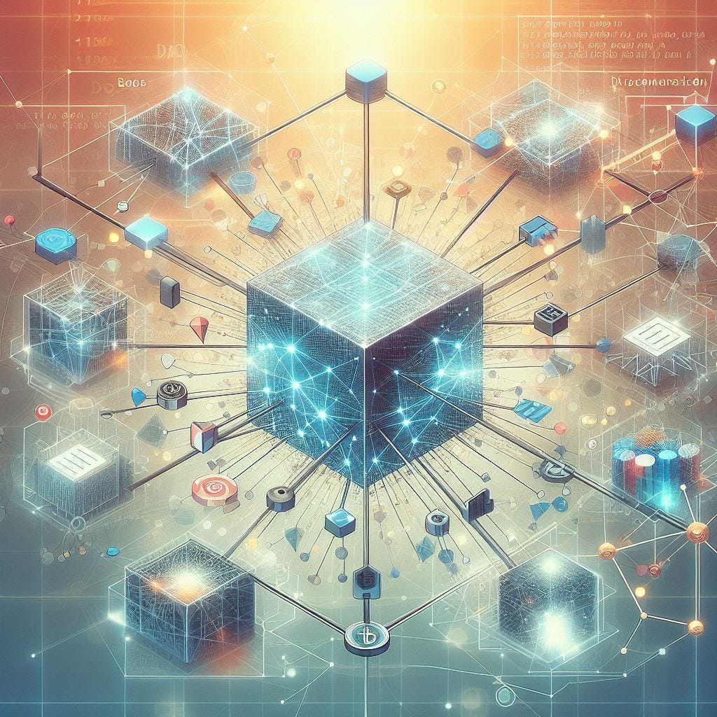 DAO governance blockchain illustration